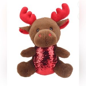 NWT Holiday Plush Christmas Reindeer Bear Moose 12” Tall with Sequin Tummy